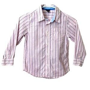 Gap Kids Pink & Blue Button Down Shirt Boys Size 5T